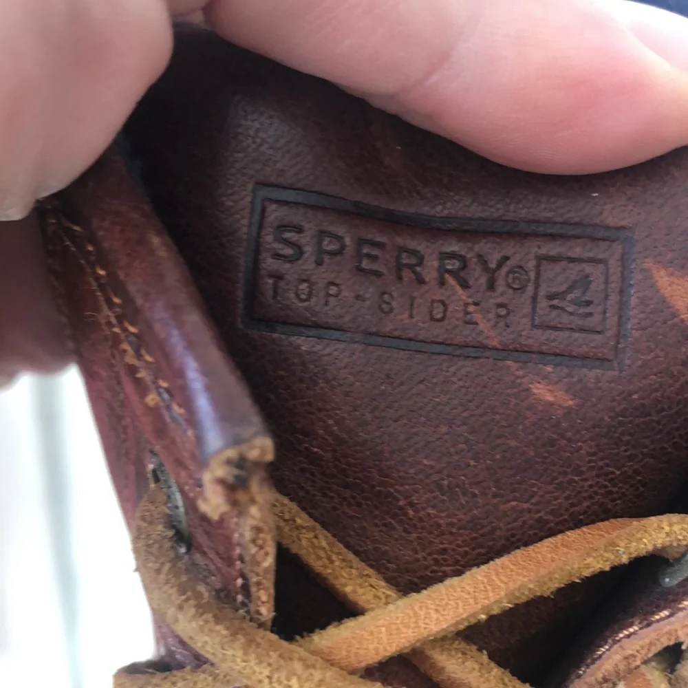 Sperry Saltwater Topsider Leather Women’s Snow Duck Boots in Navy Blue Sz 8.5